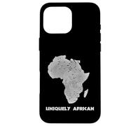 Uniquely African Africa Map Fingerprint Black Pride Case for iPhone 16 Pro Max