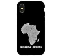 Uniquely African Africa Map Fingerprint Black Pride Case for iPhone X/XS