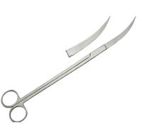 Uniquely Angled Aquarium Plant Scissors, 10 Inch Curved Blades, Stainless Steel Trimming Tool for Aquascaping