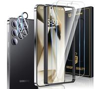 UniqueMe 2+2 Pack for Samsung Galaxy S24 Plus/S24+ Screen Protector, Tempered Glass and Camera Lens Protector, 【Support Fingerprint】 Anti Scratch HD Clear Protective Film with Lens Cover - 6.7 Inch