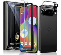 UniqueMe 2 Pack for Google Pixel 10 Screen Protector + 2 Pack Camera Lens Protector - [Fingerprint Compatible] 9H Hardness Tempered Glass Screen Protector for Pixel 10 Easy to Install & No-Bubble