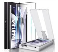 UniqueMe 2 Pack for Samsung Galaxy S24 Ultra Screen Protector, HD Clear PET 3D Curved Full Coverage Screen Protectors, [3-Second Installation] [Not Bubbles] [Fingerprint Support] [Not Glass]