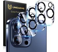 UniqueMe 3 Pack for iPhone 15 Pro/iPhone 15 Pro Max Camera Lens Protector, Ultra HD Tempered Glass Camera Len Protection Cover [Case Friendly] [Scratch-Resistant] [Night Shooting Mode]