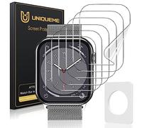 UniqueMe [6 Pack Compatible for Apple Watch Series 7/8 41mm Screen Protector, Ultra Thin Clear Soft TPU Film Screen Protector, [Fingerprint Support] [Bubble Free] [Case Friendly]