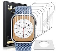 UniqueMe [8 Pack] Compatible for Apple Watch Series 7/8/9 41mm Screen Protector, Ultra Thin Clear Soft TPU Film Screen Protector, [Fingerprint Support] [Bubble Free] [Case Friendly]