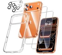 UniqueMe Case for iPhone 17 Pro - Mobile Phone Case & 2 Screen Protectors, Transparent