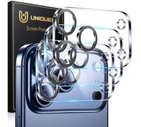 UniqueMe Compatible for 3 Pack iPhone 十七 Pro Camera Lens Protector - [Drop Protection] [Case Friendly] 9H Tempered Glass Camera Cover Screen [Update New Version] - Glitter Black