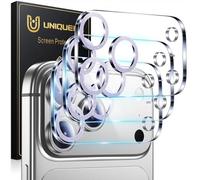 UniqueMe Compatible for 3 Pack iPhone 17 Pro Max Camera Lens Protector - [Drop Protection] [Case Friendly] 9H Tempered Glass Camera Cover Screen [Update New Version] - Glitter Light Purple