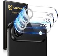 UniqueMe Compatible with iPhone i7 Air Camera Protection - 3 Pieces, Ultra Clear, 9H Hardness -Silver