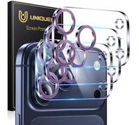 UniqueMe Compatible with iPhone i7 Pro Max Camera Protection - 3 Pieces, Ultra Clear, 9H Hardness -Dark Purple