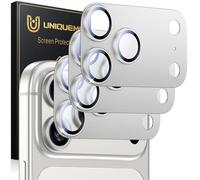 UniqueMe for 3 Pack iPhone 17 Pro Max Camera Lens Protector - [Drop Protection] [Case Friendly] 9H Tempered Glass Camera Cover Screen [Update New Version] - All Silver
