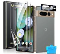 UniqueMe for Google Pixel 7 Pro Screen Protector - 2 Pieces of Film and 1 Piece of Camera Protector, Premium Protection for Pixel 7 Pro Display, Fingerprint ID Support