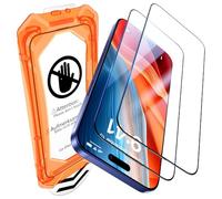 UniqueMe for iPhone 15/16 Screen Protector - 2 Pack Screen Protector Tempered Glass Bubble Free Ultra Resistant Case Friendly Scratch-proof