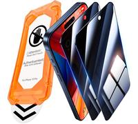 UniqueMe for iPhone 15 Pro Privacy Screen Protector - 2 Pack [ Anti Spy ] [Automatic Dust Removal] 6.1 inch 9H Full Coverage Tempered Glass Flim Bubble-Free Case Friendly