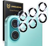UniqueMe for iPhone 16/16 Plus Camera Lens Protector - 3 Pack Ultra HD Tempered Glass Camera Len Protection Cover [Case Friendly] [Scratch-Resistant] [Night Shooting Mode]