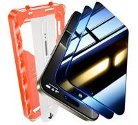 UniqueMe for iPhone 16 Pro Max Privacy Screen Protector - 2 Pack [ Anti Spy Screen Protector] [Automatic Dust Removal] 9H Full Coverage Tempered Glass Bubble-Free Case Friendly