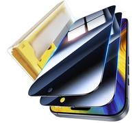 UniqueMe for iphone 16 pro max privacy screen protector - 2 Pack [ Anti Spy Screen Protector] [Automatic Dust Removal] 6.9 inch 9H Full Coverage Tempered Glass Flim Bubble-Free Case Friendly
