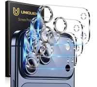 UniqueMe for iPhone 17 Pro Camera Lens Protector - 3 Pack Ultra HD Tempered Glass Camera Lens Protection Cover [Case Friendly] [Scratch-Resistant] [Night Shooting Mode] -Grey Circle