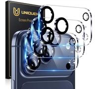 UniqueMe for iPhone 17 Pro Max Camera Lens Protector - 3 Pack Ultra HD Tempered Glass Camera Len Protection Cover [Case Friendly] [Scratch-Resistant] [Night Shooting Mode] Black Circle