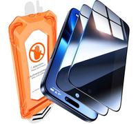 UniqueMe for iPhone 17 Pro Max Privacy Screen Protector - 2 Pack [Automatic Sticking] [Anti-Spy] Full Coverage 9H Tempered Glass Film Bubble-Free Case Friendly [Auto Dust-Remove]-6.9 inch