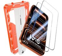 UniqueMe for iPhone 17 Pro Max Screen Protector - 2 Pack [Easy to Install] 9H Tempered Glass Screen Protector Full Coverage [Bubble Free] Ultra Resistant Case Friendly Scratch-proof