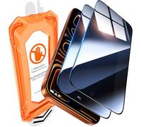 UniqueMe for iPhone 17 Pro Privacy Screen Protector - 2 Pack | 28°Anti-Spy, 9H Tempered Glass, 6.3 Inch, Full Coverage, Bubble-Free Installation, Automatic Dust Removal, Case Friendly