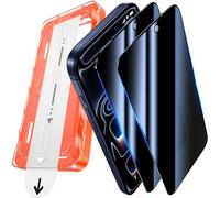 UniqueMe for iPhone 17 Pro Privacy Screen Protector - 2 Pack [ Anti Spy Screen Protector] [Automatic Dust Removal] 6.3 inch 9H Full Coverage Tempered Glass Bubble-Free Case Friendly