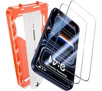 UniqueMe for iPhone 17 Pro Screen Protector - 2 Pack [Easy to Install] 9H Tempered Glass Screen Protector 6.3 inch Full Coverage [Bubble Free] Ultra Resistant Case Friendly Scratch-proof