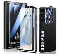 UniqueMe for Samsung Galaxy S25 Plus/S25+ Screen Protector - 2+2 Pack Tempered Glass and Camera Lens Protector [Support Fingerprint] Anti Scratch HD Clear Protective Film with Lens Cover - 6.7 Inch