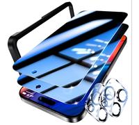 UniqueMe Privacy Screen Protector for iPhone 16 Pro Max, Pack of 2 Privacy Screen Protectors and 2 Camera Protection, Anti-Spy Film, Privacy Protective Glass Screen Protector, 9H Hardness