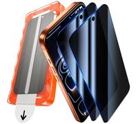 UniqueMe Privacy Screen Protector for iPhone 17 Pro Max - Automatic Dust Removal, Shatterproof Military Level, Anti-Scratch, Bubble-Free, Anti Spy Film, Pack of 2