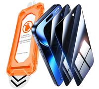 UniqueMe Tempered Glass Screen Protector for iPhone 17 Pro Max - Privacy Screen Protector, Automatic Installation, Shatterproof Military Level, 9H Hardness, Anti-Scratch, Bubble-Free, Anti Spy Film