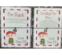 UNIQUEPGIFTS Elf Accessories Props, Elf Arrival, Elf Goodbye, Elf Wish Bracelet, Elf Kit, Elf Christmas Activities (I'm Back/Goodbye For Now (2 Wish Bracelets))
