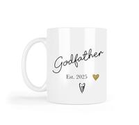 UNIQUEPGIFTS New Godfather Mug 2025, Godparent Gifts, Godparent Proposal, Christening or Baptism Thank You Keepsake, 11 Oz White Ceramic Mugs