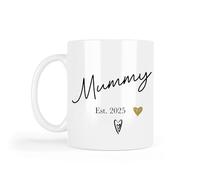 UNIQUEPGIFTS New Mummy Mug 2025, Mum Gift, New Parents, Baby Shower, Pregnancy Reveal, 1st Mothers Day Christmas Birthday, 11 oz Ceramic