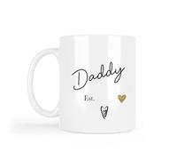 UNIQUEPGIFTS Personalised Daddy Mug, New Dad Gift, New Parent, Pregnancy Reveal, Christmas, Birthday Gifts for Him, White 11 Oz Mug (Any Year)