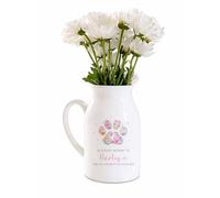 UNIQUEPGIFTS Personalised Pet Memorial Gift - Pet Loss Vase, Dog Cat Remembrance Keepsake, In Loving Memory Flower Jug 12.5cm