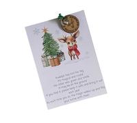 UNIQUEPGIFTS Santa's Reindeer Lost Tag, Christmas Eve Box Fillers For Children, Xmas Eve Traditional Activities, Christmas Tree Decoration, Novelty Xmas Fun For Boys and Girls