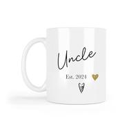 UNIQUEPGIFTS Uncle Gifts 2024, Uncle Mug, Christmas, Birthday Gift from Niece or Nephew, Best Ever, 11Oz White Ceramic Mug (Est. 2024)