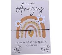 UNIQUEPGIFTS You Are Amazing Gift for Women, Friendship Wish Bracelet, Birthday Thank You or Inspirational Present for Friends Bestie Teenager Sister