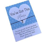 UNIQUEPGIFTS You've Got This Mama Gift, You've Got This Card, Baby Shower For Mum, New Mum Gift, Friend Gifts, Friendship Wish Bracelet