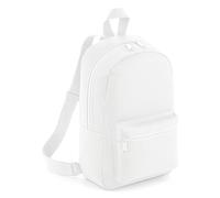 UNIQUEVIBES.CO Custom Mini Fashion Backpack - Personalised Unisex Essential Bag in Durable Polyester - Lightweight, Stylish Daypack in Multiple Colours for Travel, School, or Everyday Use (White)