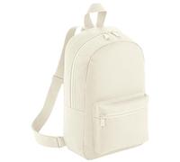 UNIQUEVIBES.CO Custom Mini Fashion Backpack - Personalised Unisex Essential Bag in Durable Polyester - Lightweight, Stylish Daypack in Multiple Colours for Travel, School, or Everyday Use (Natural)