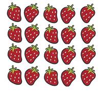 Uniquk Strawberry Embroidered Sew Iron on Patch for Clothes/Hat/Jackets/T-Shirt/Jeans/Backpacks (20Pcs)