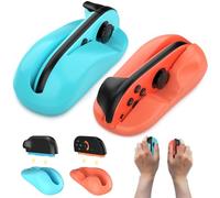 uniro Game Mouse for Nintendo Switch 2 Joy-Con Controller, for Drag x Drive Gaming, Comfort Ergonomic Anti-Slip Hand Grips Kit Accessories for New Gen Switch 2 2025 7.9Inch, 2 Pack (Blue Orange)
