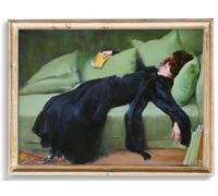 uniro Vintage Wall Art Decadent Young Woman After the Dance Wall Painting Canvas Prints Victorian Room Decor Vintage Art Painting Pictures French Wall Decor for Cozy Bedroom(8" x 10"-UNFRAMED)