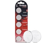 Uniross Lithium Batteries 3V Coin Cell (5 Pack) High Performance for Car Keys, Remotes, Smartwatches, Medical Devices. 5 year shelf life. (CR2430)