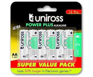 UNIROSS Power Plus AA LR6 Blister*12 Minima Ventta CAJA 6 Unidades