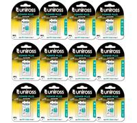 Uniross Ultra Power Plus 9V Batteries Alkaline, 6LR61 PP3, Pack of 12