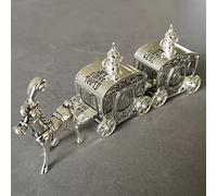 Unisaches Silver Plated My First Tooth & Curl Carriage Christening Present, 5.7 x 1.38x 2.17in